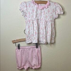 Baby Loren Pima Cotton Charming Pink Ballet Girl Set 2T